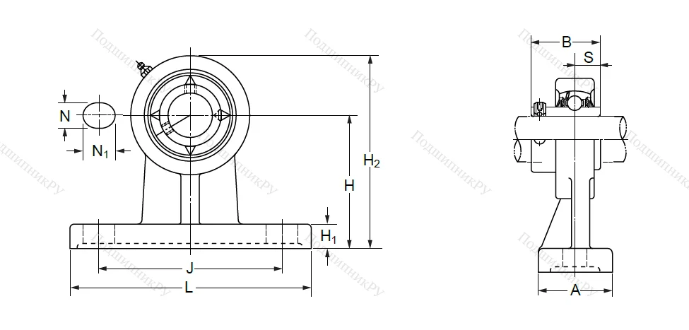 Подшипниковый узел UCPH 208 (UCHP 208) в Курске