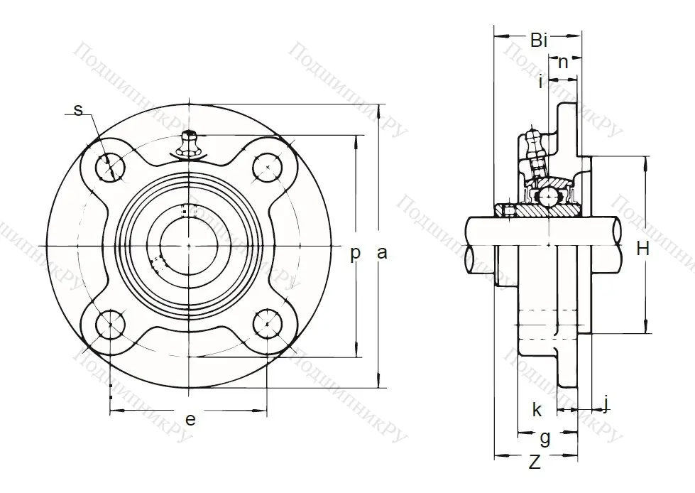 Подшипниковый узел UCFC 214 D 1