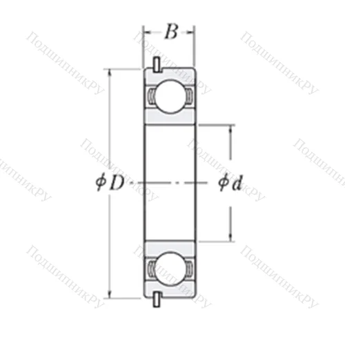 Подшипник шариковый радиальный 6838NR от производителя  CYSD