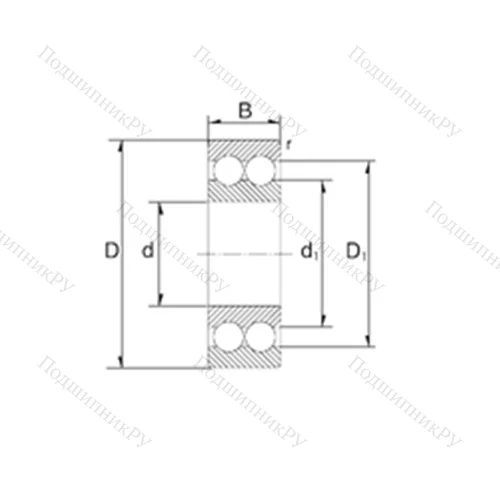 Подшипник шариковый радиально-упорный 5204