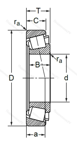 Конический роликовый подшипник У-27706 А (30306 С) в Курске