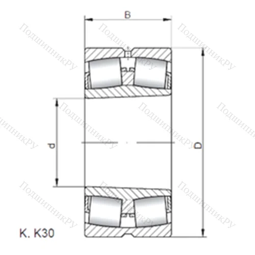Подшипник роликовый радиальный самоцентрирующийся 240/1000 K 30W 33 от производителя  ISO