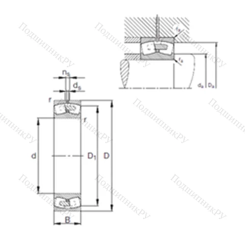 Подшипник роликовый радиальный самоцентрирующийся 232/670-E 1A-MB 1 от производителя  FAG Подшипник роликовый радиальный самоцентрирующийся 232/670-E 1A-MB 1 от производителя  FAG