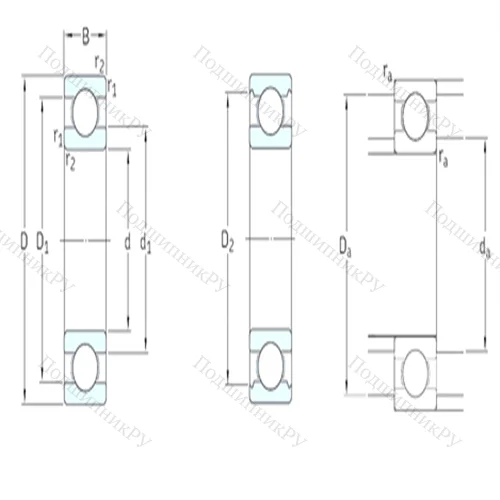 Подшипник шариковый радиальный 629 от производителя  SKF Подшипник шариковый радиальный 629 от производителя  SKF