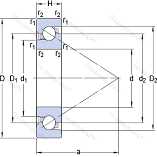 Прецизионные одинарные упорно-радиальные шарикоподшипники для винтовых передач BSA 209 C от производителя  SKF