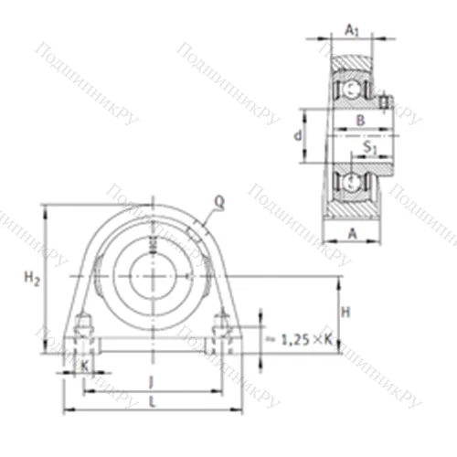 Подшипниковый узел шариковый радиальный