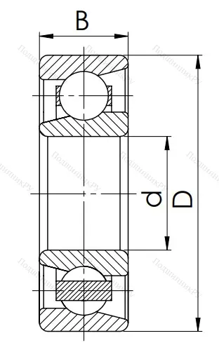 Радиально-упорный шариковый подшипник 46211 Л (7211 ACM) в Курске