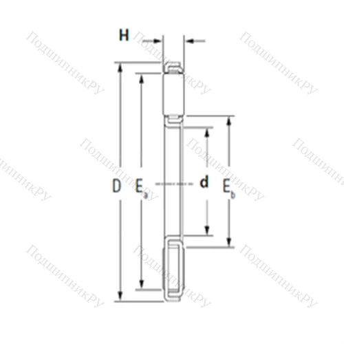 Подшипник игольчатый упорный TP 3855A