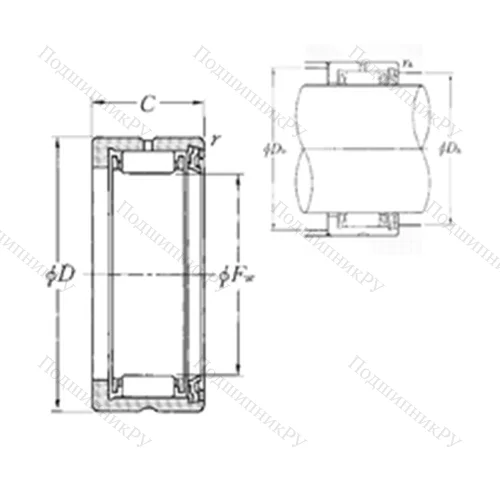 Подшипник игольчатый радиальный RNA 4907L
