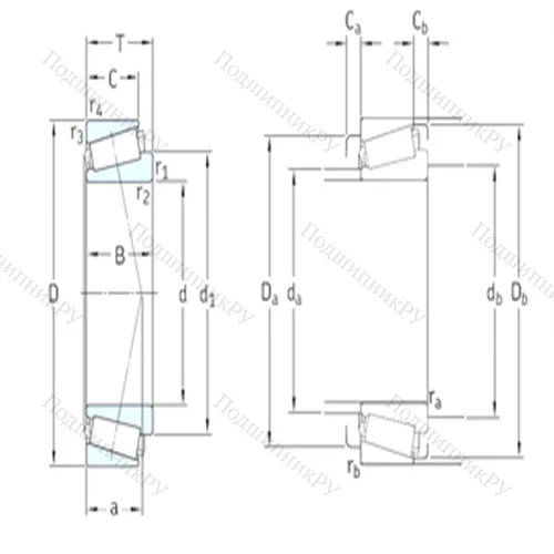 Подшипник роликовый радиально-упорный LM 241147/110/VQ 051 от производителя  SKF Подшипник роликовый радиально-упорный LM 241147/110/VQ 051 от производителя  SKF