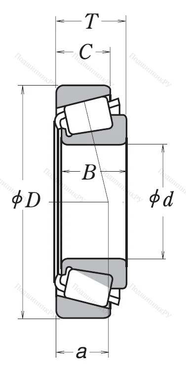 Конический роликовый подшипник HR 30203 J от производителя  NSK
