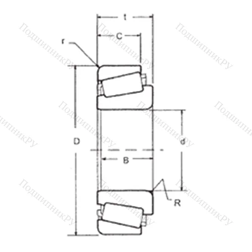 Подшипник роликовый радиально-упорный 78214C/788551