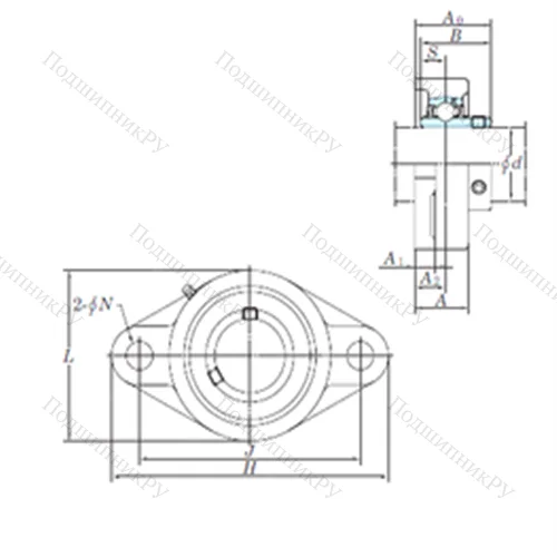 Подшипниковый узел шариковый радиальный UCFL 204E от производителя  KOYO