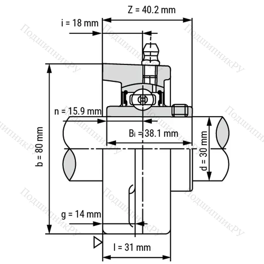 Подшипниковый узел UCFL 206 - Вал: 30 мм