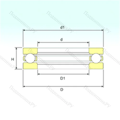 Подшипник шариковый упорный 51334 M от производителя  ISB