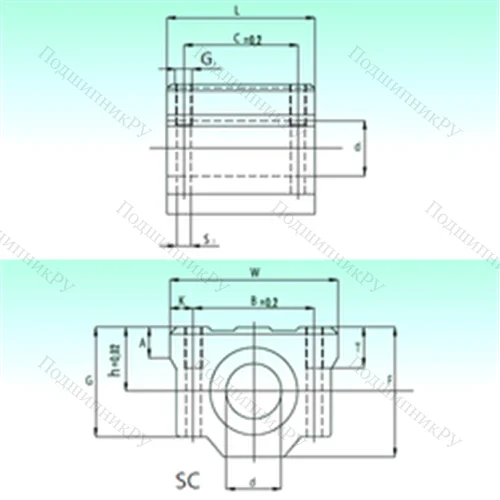 Подшипник шариковый линейный SC 13-UU AS от производителя  NBS
