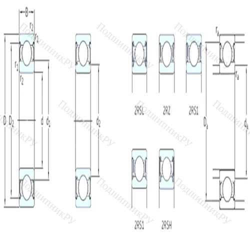 Подшипник шариковый радиальный 61801-2Z от производителя  SKF Подшипник шариковый радиальный 61801-2Z от производителя  SKF