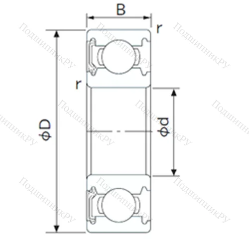 Подшипник шариковый радиальный 6313NKE