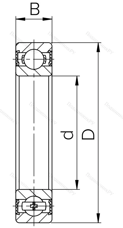Шариковый однорядный подшипник 76-180306 (6306 2RSC 3V 2) в Курске