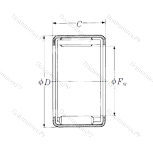 Подшипник игольчатый радиальный JP-21/23-FV от производителя  NSK Подшипник игольчатый радиальный JP-21/23-FV от производителя  NSK