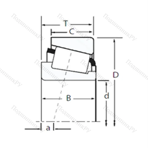 Подшипник роликовый радиально-упорный 31314 от производителя  TIMKEN