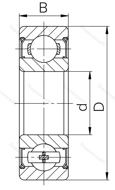 Шариковый однорядный подшипник 80314 (6314 ZZ) в Курске