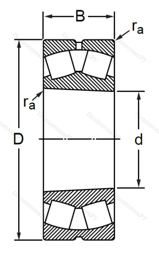 Сферический роликовый подшипник с конической посадкой на вал 113618 АМН (22318 ACKMBW 33) в Курске
