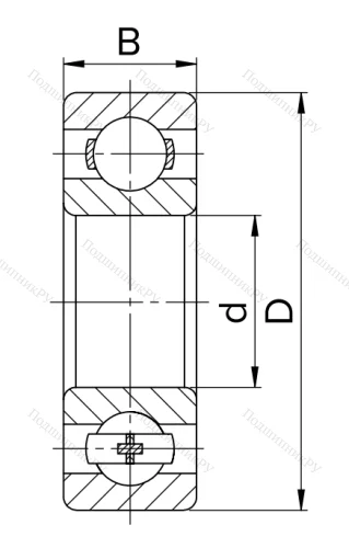 Миниатюрный шариковый подшипник 80023 (623 ZZ) в Курске