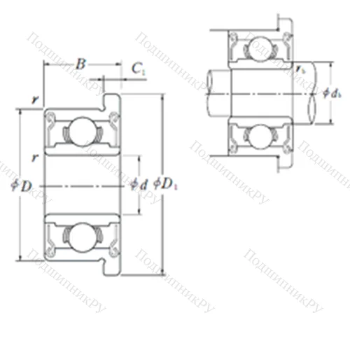 Подшипник шариковый радиальный MF 52ZZ