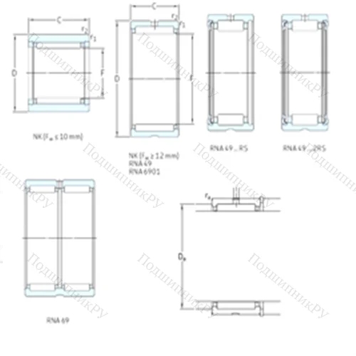 Подшипник игольчатый радиальный NK 50/35TN
