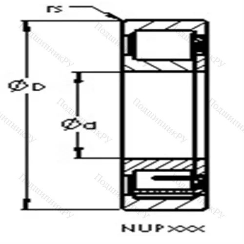 Подшипники роликовые радиальные с цилиндрическими роликами NUP 2310 E от производителя  AST