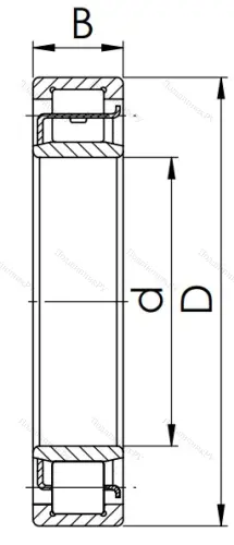 Цилиндрический роликовый подшипник 32206 КМ (NU 206 S) в Курске