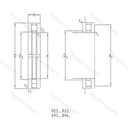 Подшипник роликовый упорный 89417M от производителя  SKF