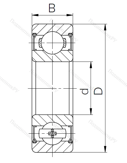 Шариковый однорядный подшипник 80114 (6014 ZZ) в Курске