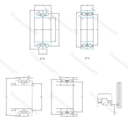 Подшипник шариковый радиально-упорный спаренный BTM 160 AM/HCP 4CDB от производителя  SKF
