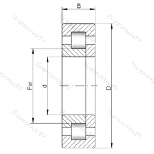 Подшипник роликовый радиальный NUP 10/800 от производителя  CX Подшипник роликовый радиальный NUP 10/800 от производителя  CX