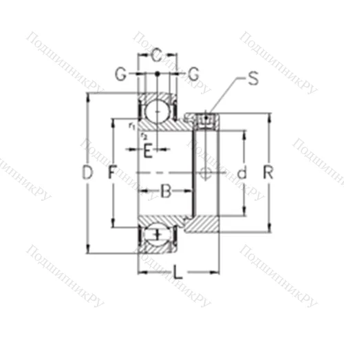 Подшипник шариковый радиальный RAE 25-NPPB