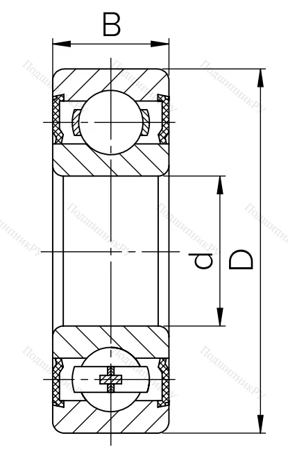 Шариковый однорядный подшипник 180310 T (6310 2RST) в Курске