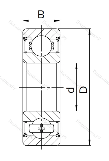Миниатюрный шариковый подшипник 80017 (607 ZZ) 7HUKRL2MX4 в Курске