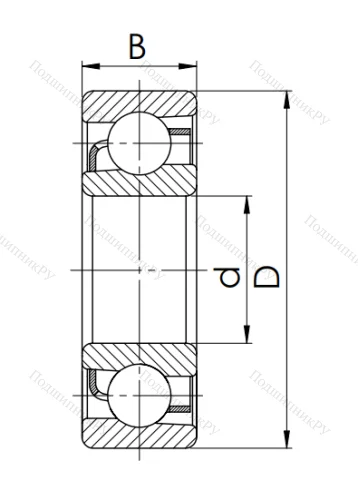Радиально-упорный шариковый подшипник 46318 Л (7318 ACM) в Курске