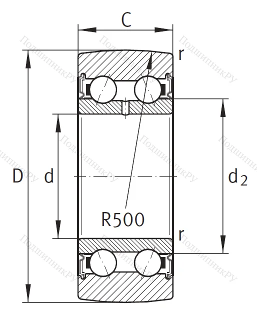 Подшипник LR 5005 2RS от производителя  INA