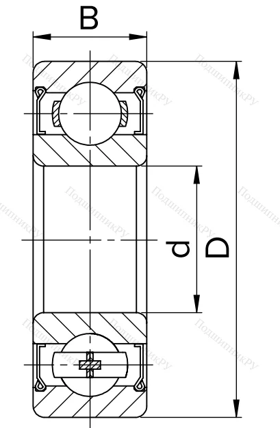 Миниатюрный шариковый подшипник 80024 T (624 ZZT) в Курске