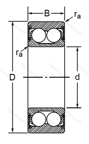 Радиально-упорный шариковый подшипник 3056207 2RS (3207 A 2RSTN) в Курске