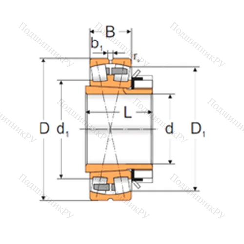 Подшипник роликовый радиальный самоцентрирующийся 22216 KMBW 33+H 316