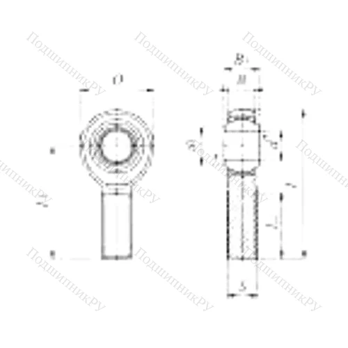 Подшипник скольжения сферический POSB 5