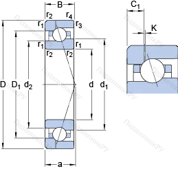 Подшипник 7014 CE/P 4AH 1