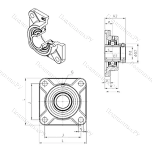 Подшипниковый узел шариковый радиальный