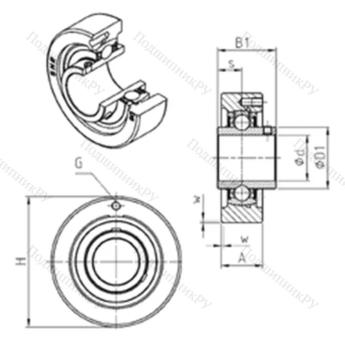 Подшипниковый узел шариковый радиальный UCC 202 от производителя  SNR