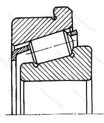 Подшипник  67307 (30307R) размер 35x80x22,75