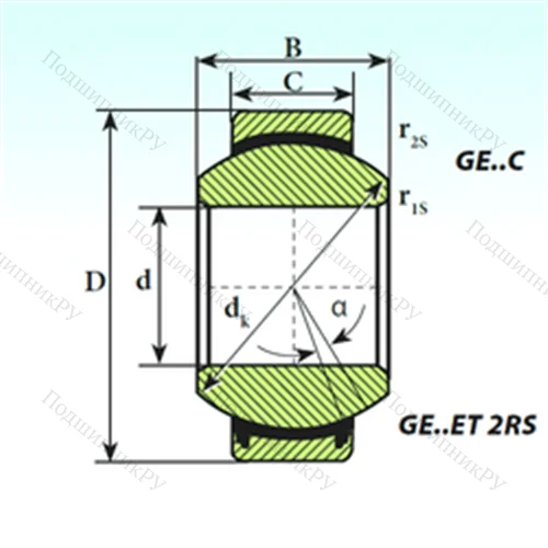 Подшипник скольжения сферический GE 5 C